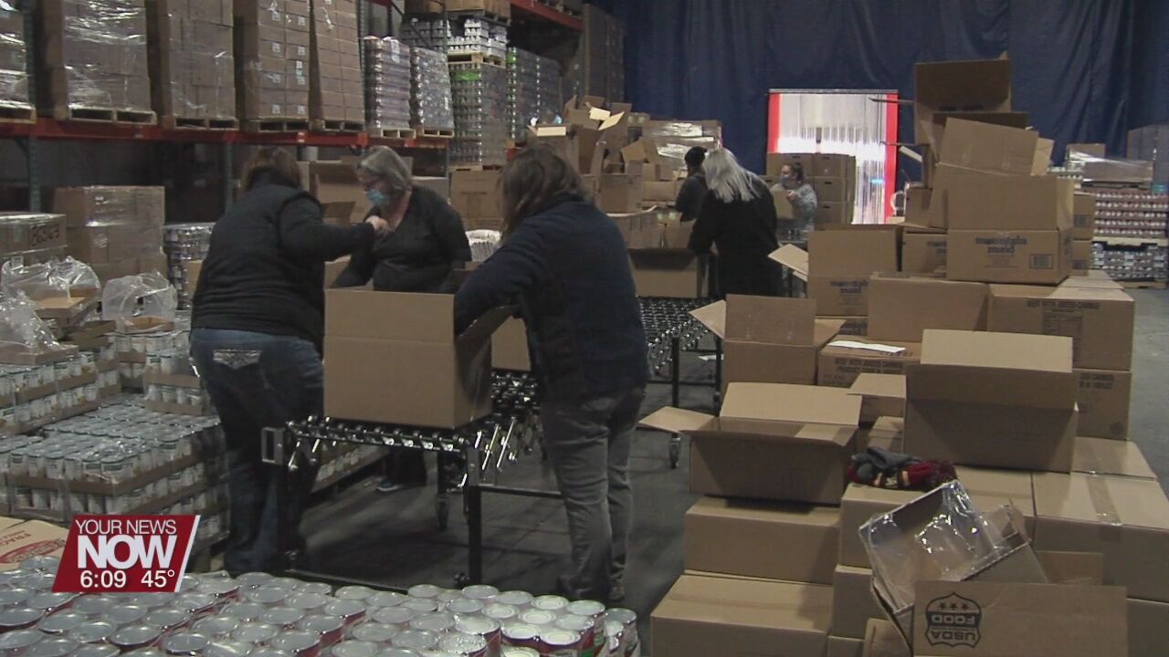 Girl Scouts of Western Ohio Staff volunteer at West Ohio Food Bank